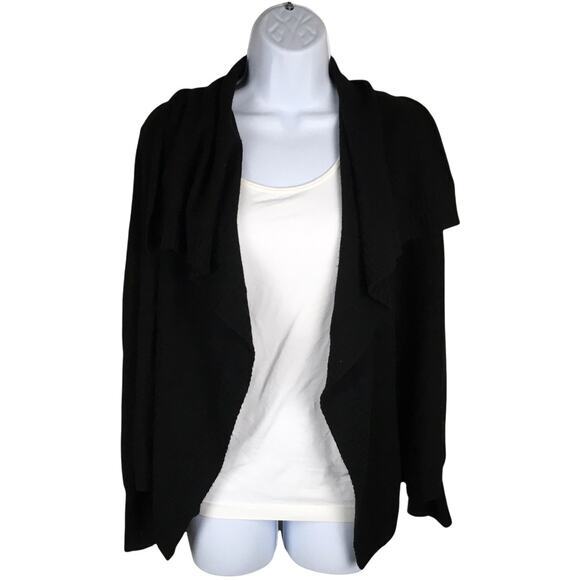 J.‎ Crew Sweater 100% Cashmere Italian Yarn Knit Cardigan Women's Small Black - Picture 1 of 8